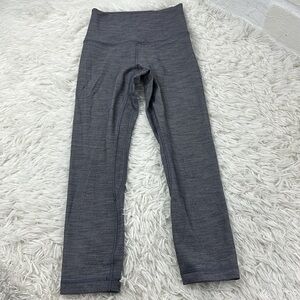 Lululemon Align Crop *21" Mini Heathered Herringbone Heathered Black White